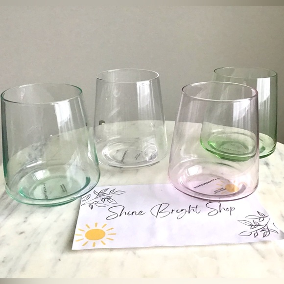 Anthropologie Wine Glasses Set of Four Assorted Colors New In Box - Picture 10 of 13